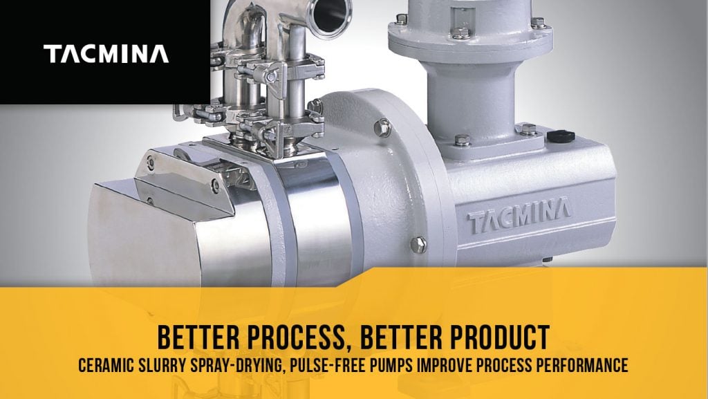 Tacmina Screenshot For Ceramic Slurry Spray Drying Operation