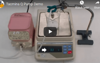 Tacmina Q Series Laboratory Pump Video Demonstration Thumbnail Featuring The Pink Lab Pump In Tacmina'S Q Series